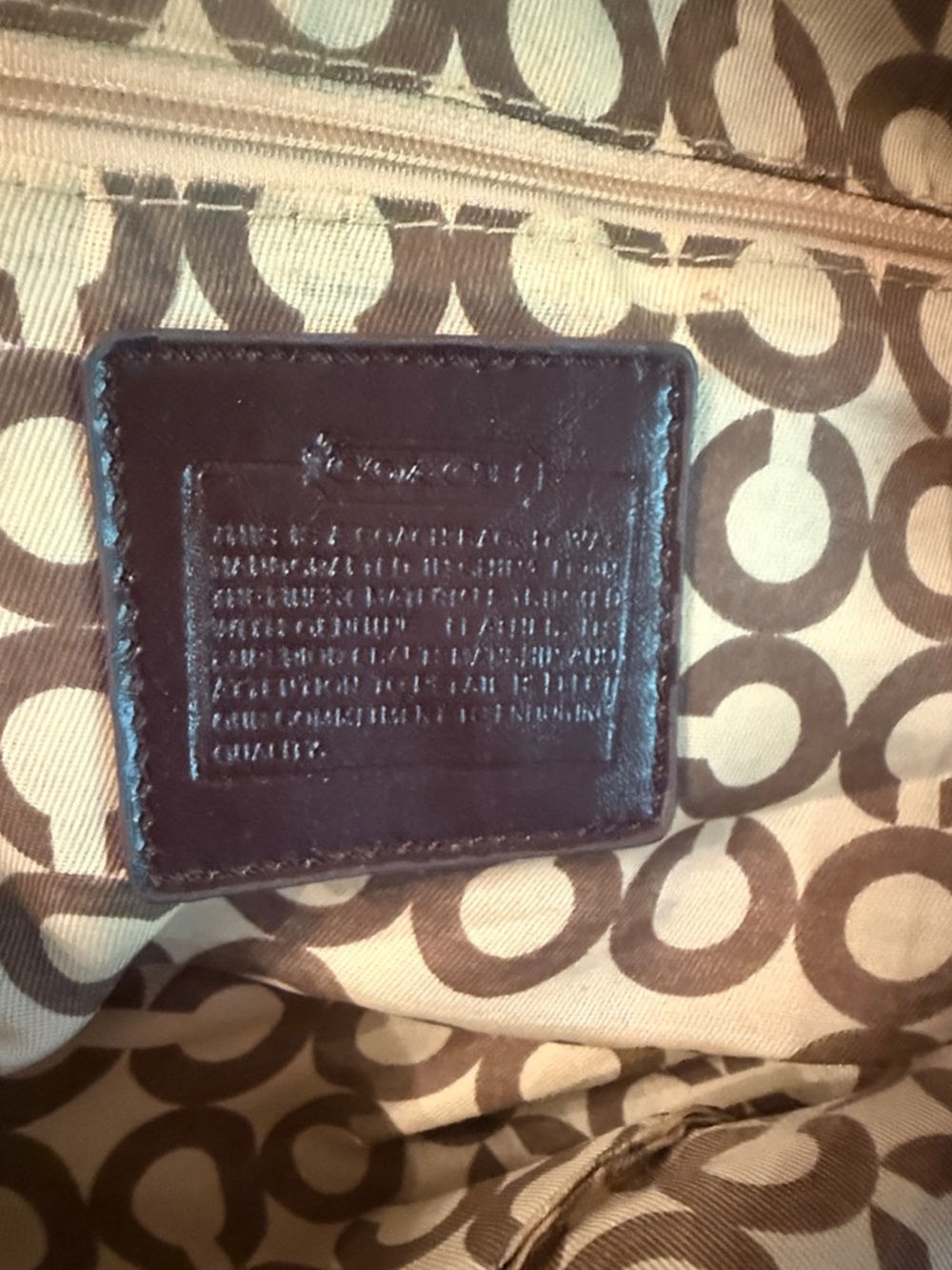 Coach Gold Signature Satchel with Brown Leather Trim - Picture 4 of 6